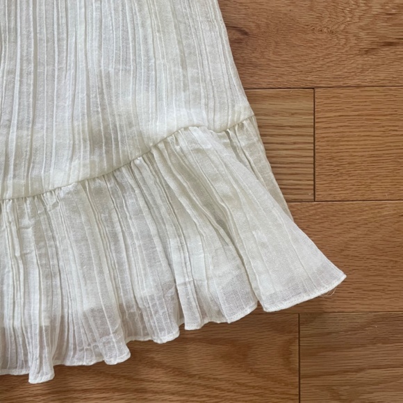 Vintage sheer cream lace and chiffon dress - Picture 3 of 4